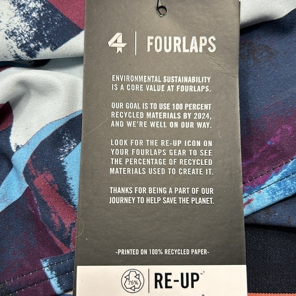 NWT Fourlaps Poise Longline Bra‎ Size XL Abstract Landscape Print - Picture 9 of 10